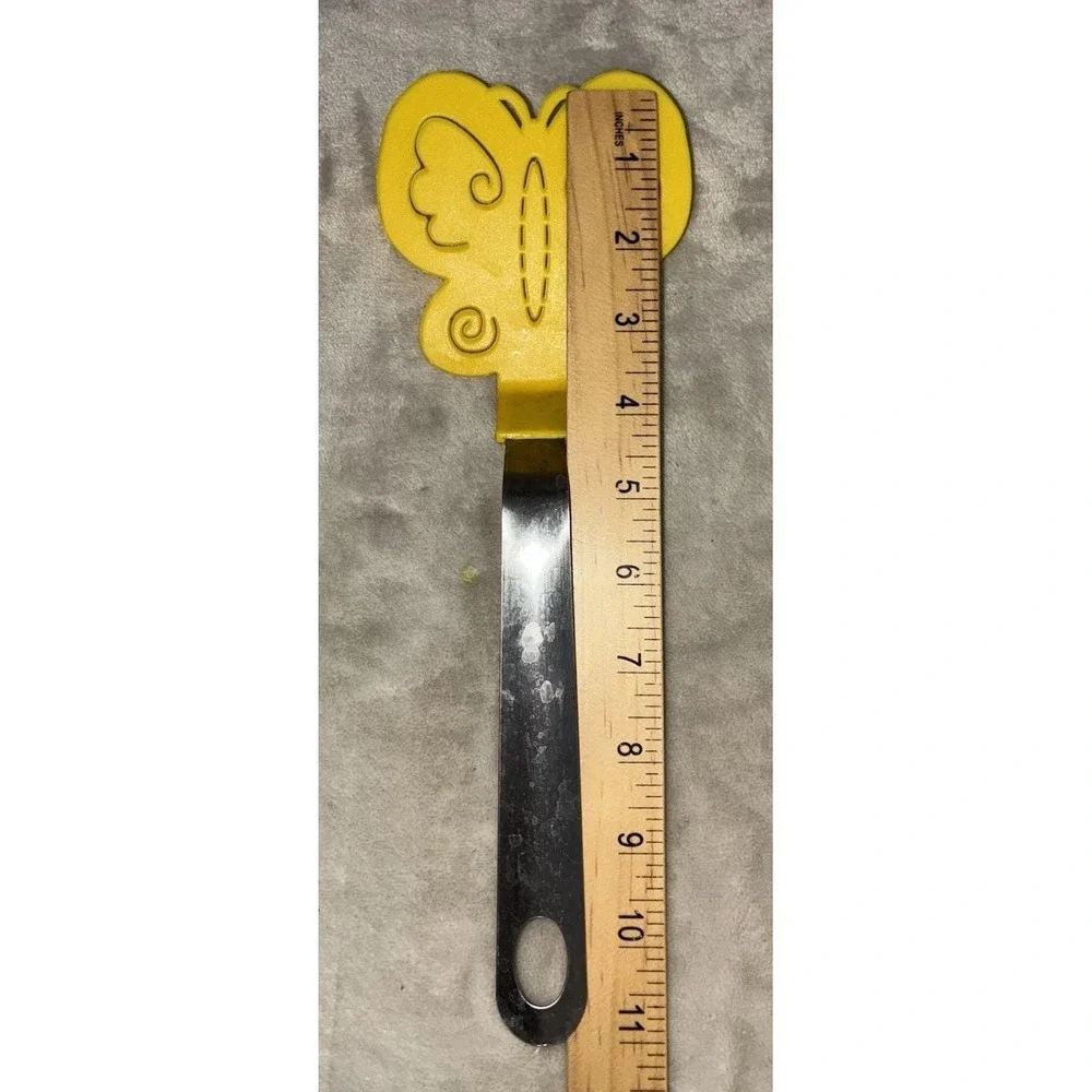 Butterfly Spatula Turner Yellow Stainless‎ Steel Plastic Vintage Kitchen Utensil